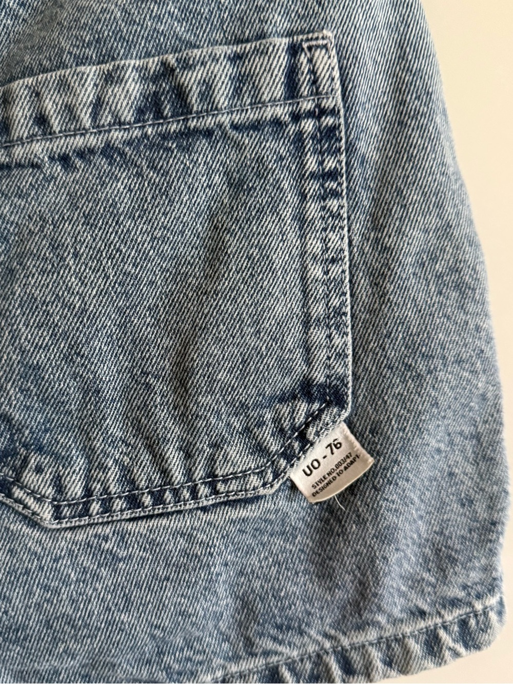 BDG Denim High Waisted Button-Fly Carpenter Skate Shorts - Picture 5 of 11